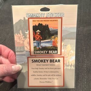 Smokey Bear national Park sticker NIP